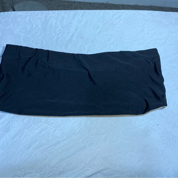 NEW Good American 8 strapless bikini top bandeau shiny gold green Reversible 5x - Picture 8 of 15